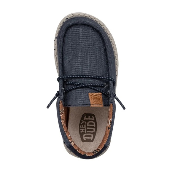 Hey Dude Toddler Wally Washed Canvas Navy - 8 - Picture 1 of 7